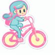 Naklejki na rower dla dziewczynki
