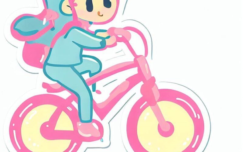 Naklejki na rower dla dziewczynki